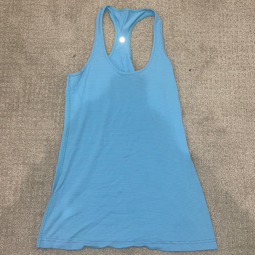 Lululemon blue and purple stripe tank top